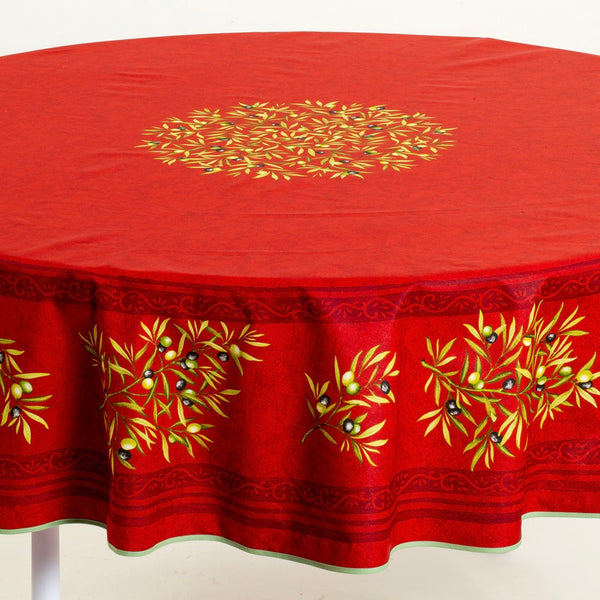 Olives Acrylic-Coated Tablecloth
