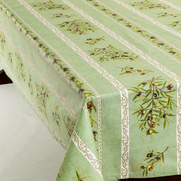 Olives Acrylic-Coated Tablecloth