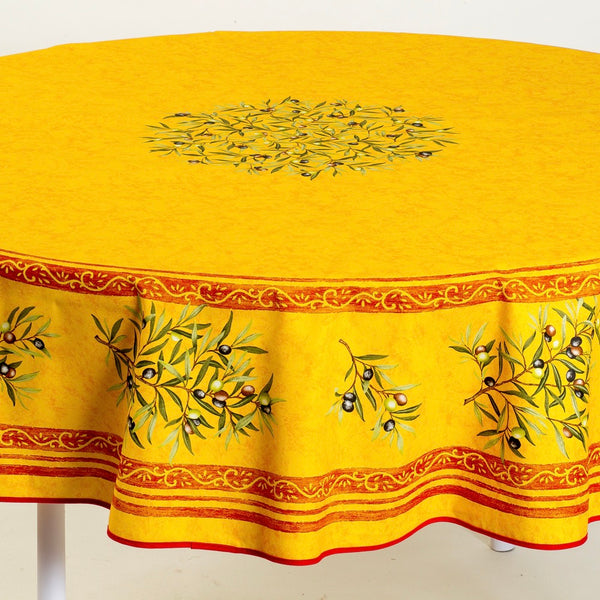 Olives Acrylic-Coated Tablecloth
