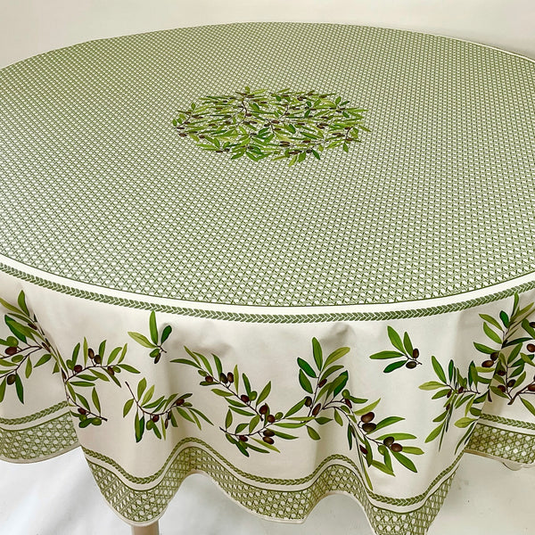 Nyons Olives Acrylic-Coated Tablecloth