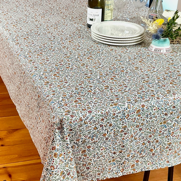 Beaucaire Floral Acrylic-Coated Tablecloth