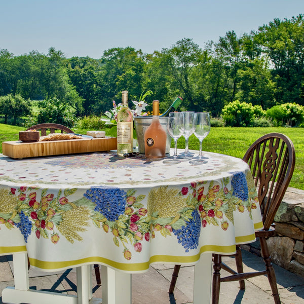 Rose Lavande Acrylic-Coated Tablecloth