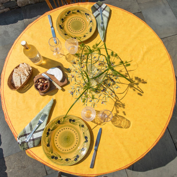 Olives Acrylic-Coated Tablecloth