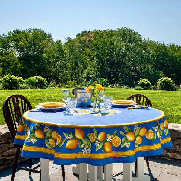 Lemons Acrylic-Coated Tablecloth