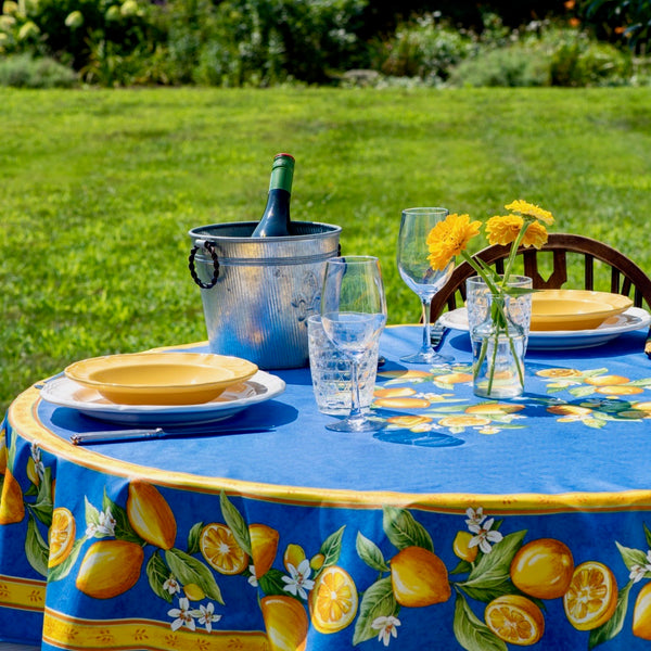 Lemons Acrylic-Coated Tablecloth