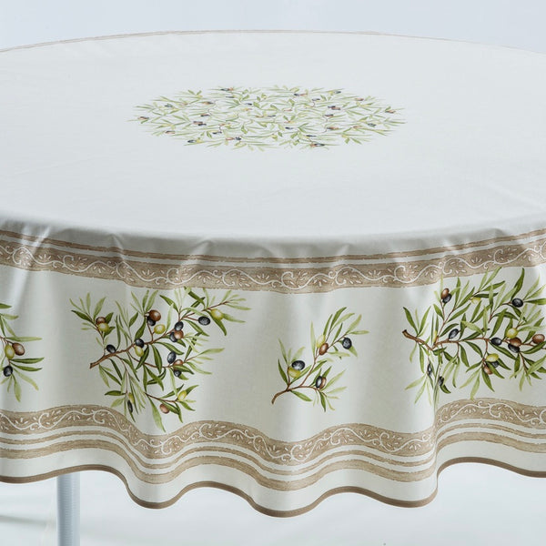 Olives Acrylic-Coated Tablecloth