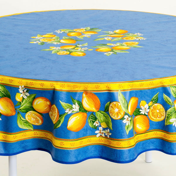 Lemons Acrylic-Coated Tablecloth
