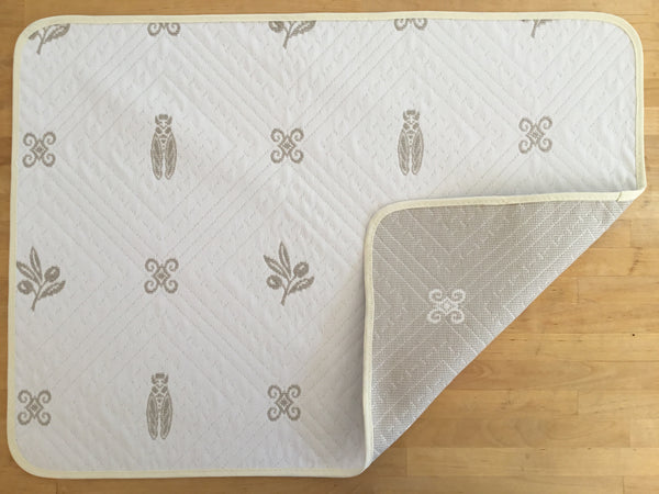 Placemat, Jacquard, Reversible Fontaine Ivory