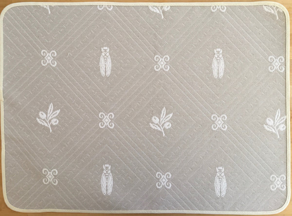 Placemat, Jacquard, Reversible Fontaine Ivory