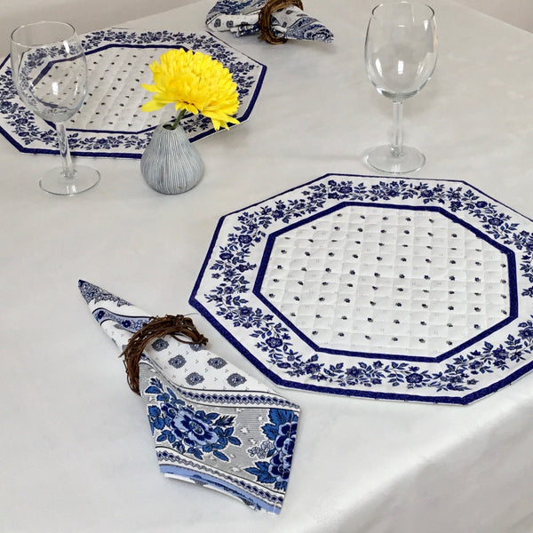 Napkin Bastide Blue & White, Set of 4