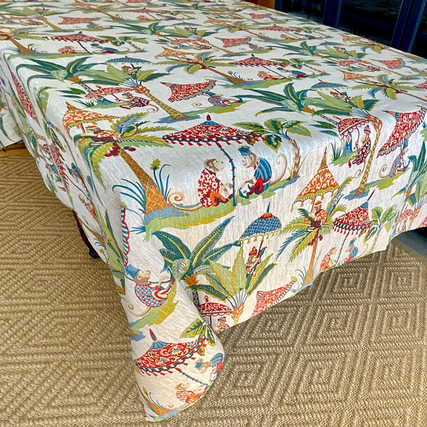 Exotic Monkey Linen Tablecloth