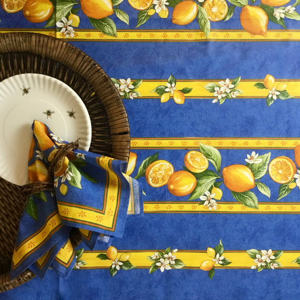 Lemons Acrylic-Coated Tablecloth