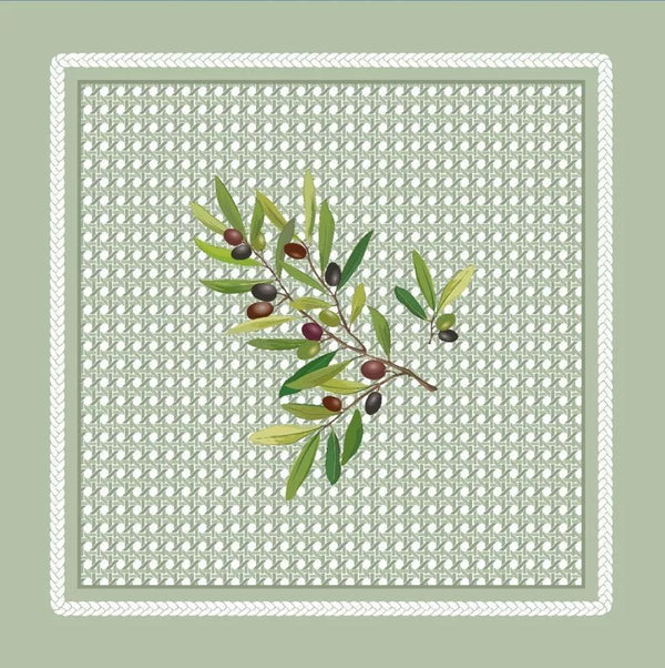 Napkin Nyons Olives Light Green, Set of 4