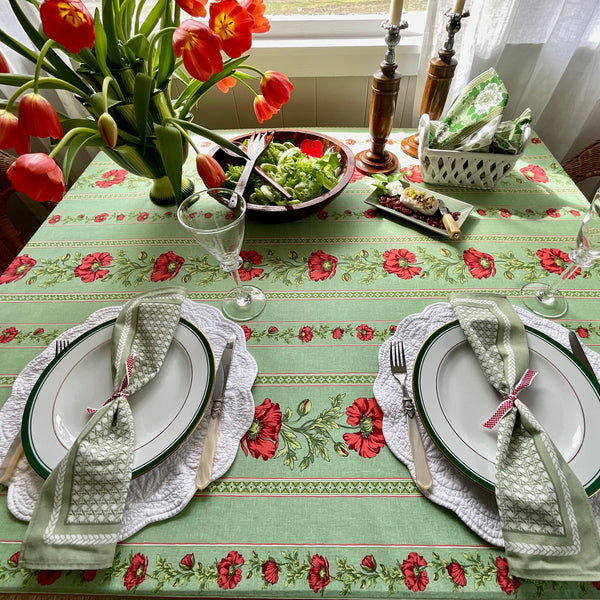 Napkin Nyons Olives Light Green, Set of 4