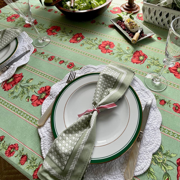 Napkin Nyons Olives Light Green, Set of 4