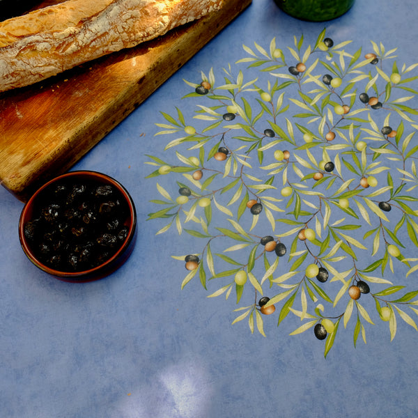 Olives Acrylic-Coated Tablecloth