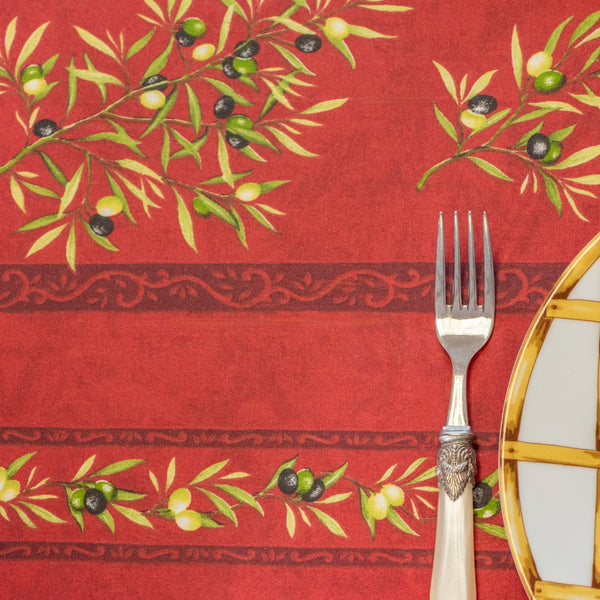 Olives Acrylic-Coated Tablecloth