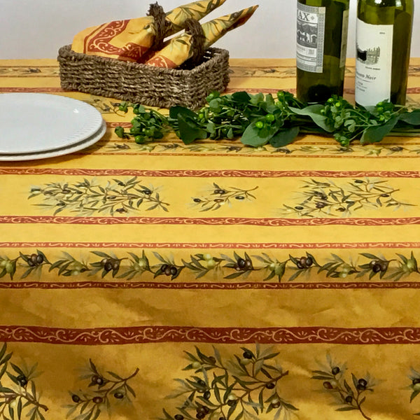 Olives Acrylic-Coated Tablecloth