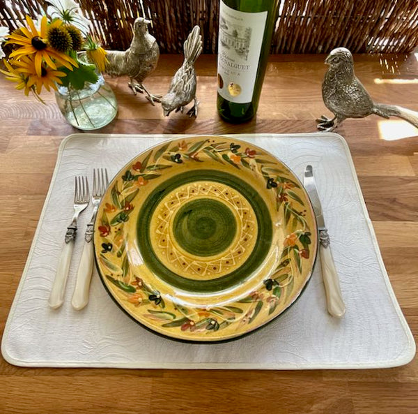 Placemat, Jacquard, Seve Leaves Ivory