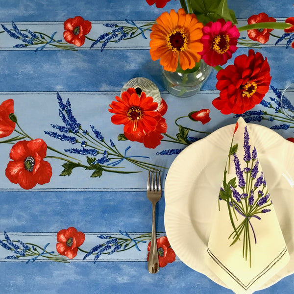 Napkin Poppies Ivory, Set of 4