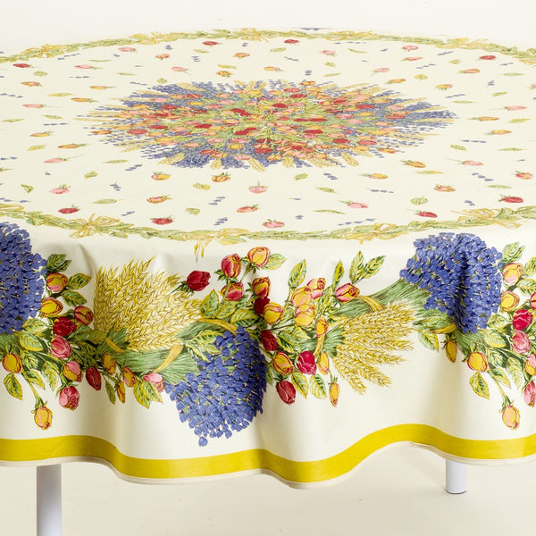 Rose Lavande Acrylic-Coated Tablecloth