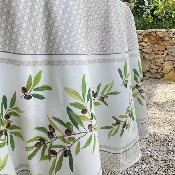 Nyons Olives Acrylic-Coated Tablecloth