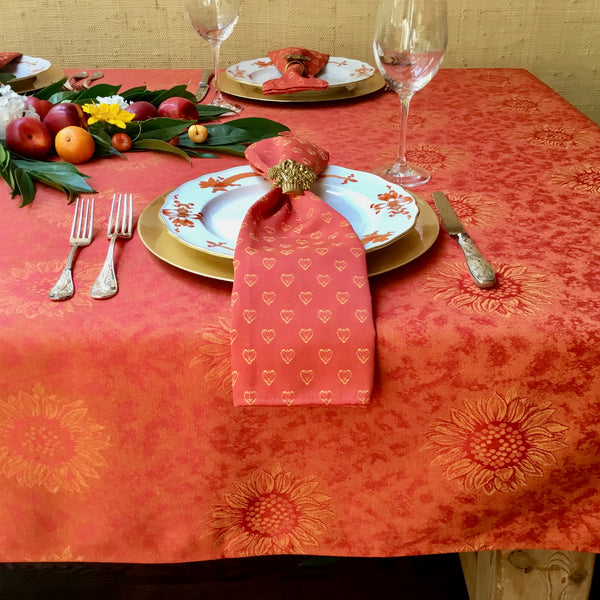 Sunflower Jacquard Tablecloth