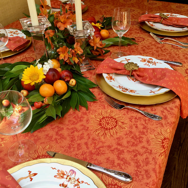 Sunflower Jacquard Tablecloth