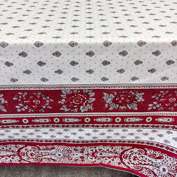 Bastide Red Acrylic-Coated Tablecloth
