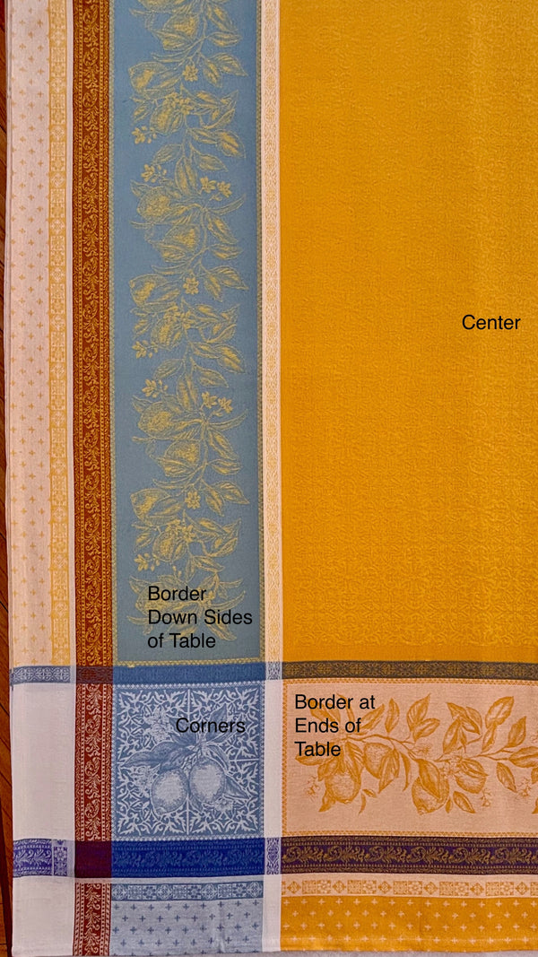 Cedrat Lemon Jacquard Tablecloth