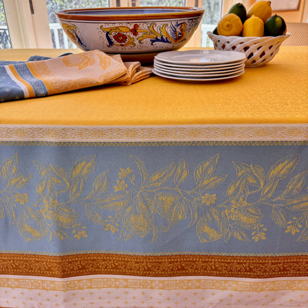 Cedrat Lemon Jacquard Tablecloth