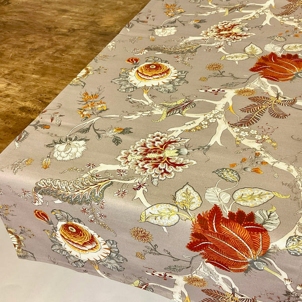 Ceylan Floral Taupe, Square Table Topper