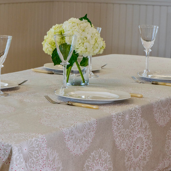 Cleome Acrylic-Coated Tablecloth