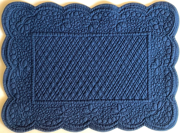 Placemat, Quilted Rectangle, Blue