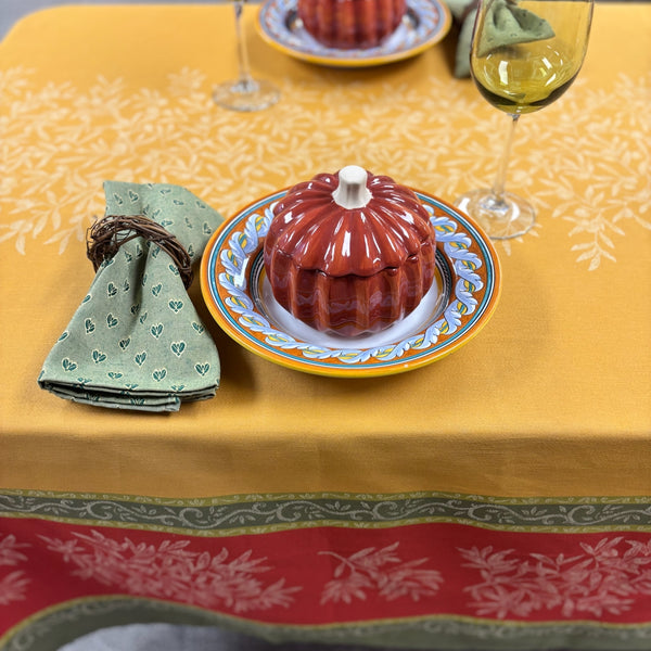 Golden Olives Jacquard Tablecloth