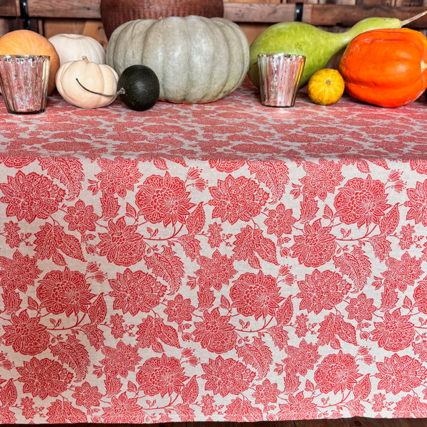 Les Indiennes Terracotta Tablecloth