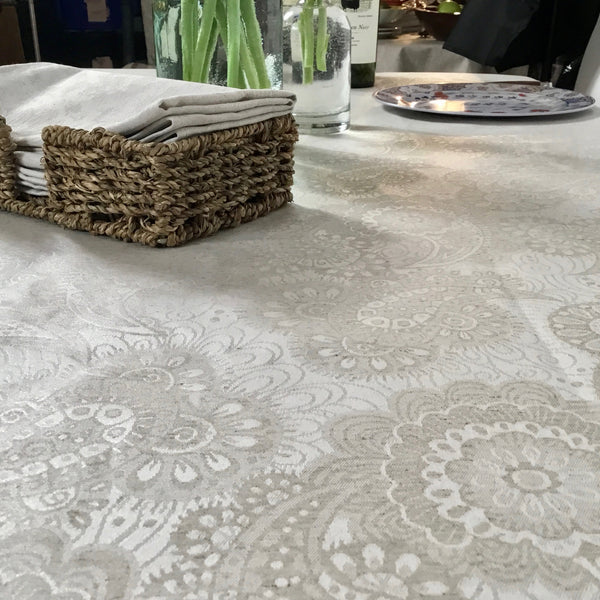 Klimt Floral Acrylic-Coated Tablecloth