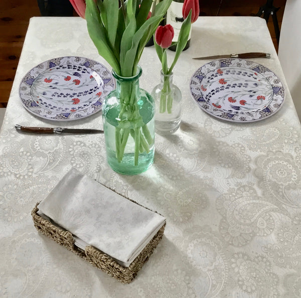 Klimt Floral Acrylic-Coated Tablecloth