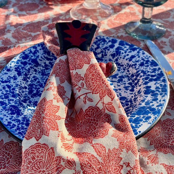 Napkin Les Indiennes Terracotta, Set of 4