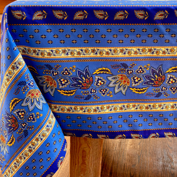 Marie Blue Acrylic-Coated Tablecloth
