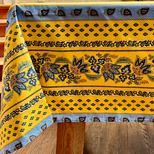 Marie Yellow Acrylic-Coated Tablecloth