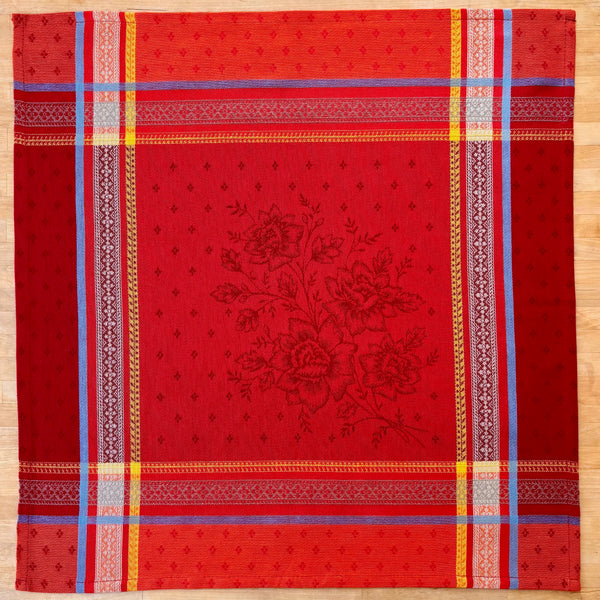 Napkin Massilia Jacquard Red, Set of 4