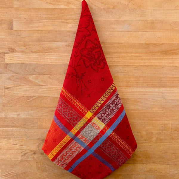 Napkin Massilia Jacquard Red, Set of 4
