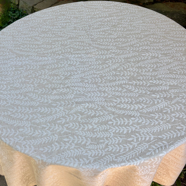 Matta Linen Acrylic-Coated Round Tablecloth