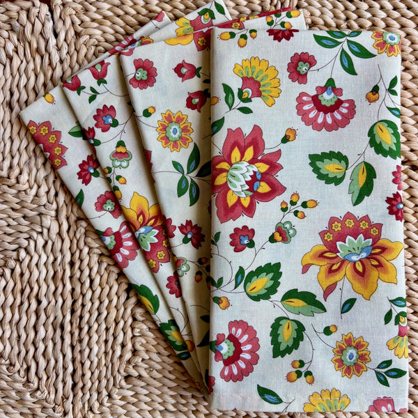 Napkin Millefleurs Ivory, Set of 4