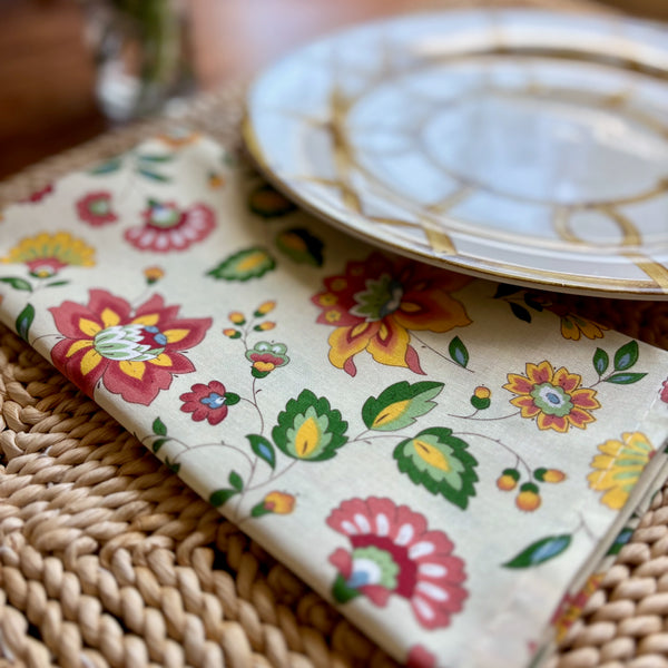 Napkin Millefleurs Ivory, Set of 4
