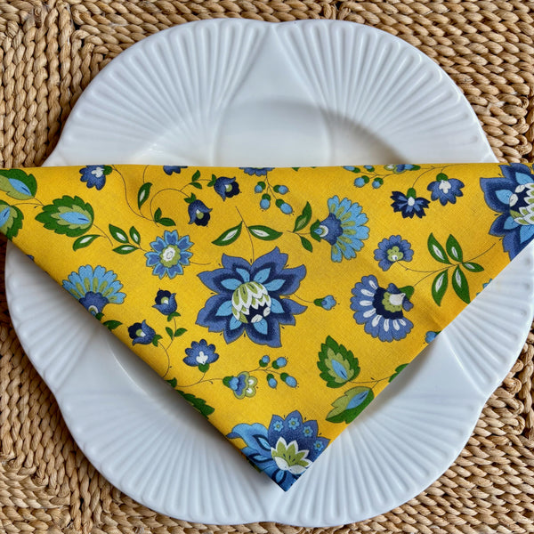 Napkin Millefleurs Yellow, Set of 4