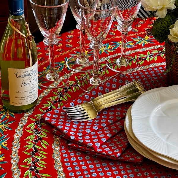 Napkin Mimosa Red, Set of 4