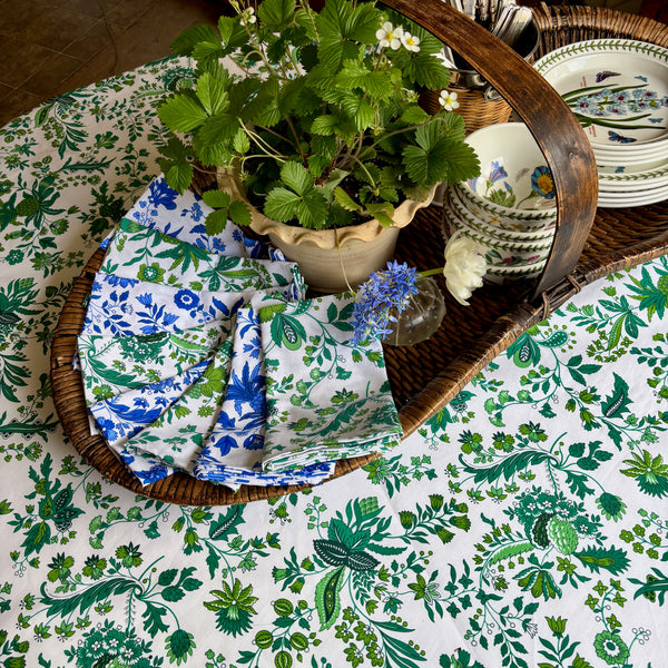Versailles Green Acrylic-Coated Tablecloth