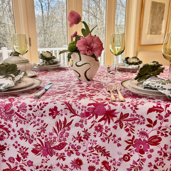 Versailles Rose Acrylic-Coated Tablecloth